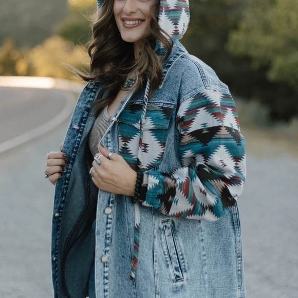 Southern Roots Denim Shacket - Picture 3 of 4